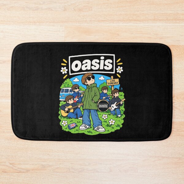 Item preview, Oasis Cute Chibi Britpop Rock Band Live Forever designed and sold by turanco.