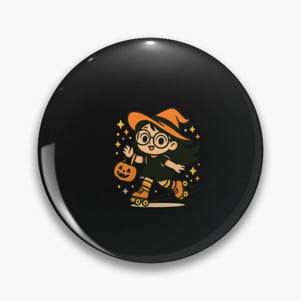 Item preview, Chibi Anime Witch Girl Roller Skates Big Orange Hat designed and sold by New Art.