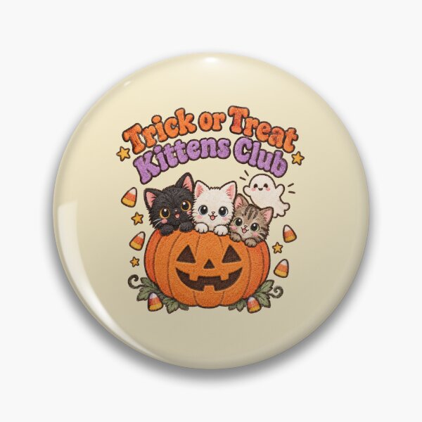Item preview, Trick Treat Kittens Club Pumpkin Boucle Halloween Tee designed and sold by Yellowriversss.