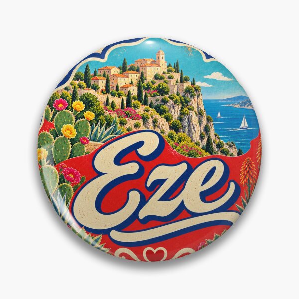 Item preview, Eze France Travel Souvenir Painted Mediterranean Sign designed and sold by VisualArtsOasis.