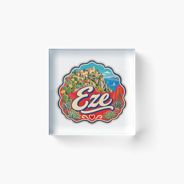 Item preview, Eze France Travel Souvenir Painted Mediterranean Sign designed and sold by VisualArtsOasis.