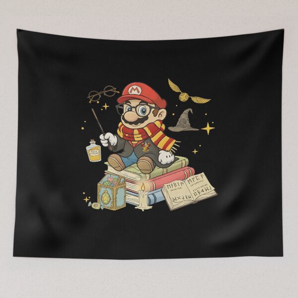 Item preview, Wizard Mushroom Kingdom Magic Mashup Graphic designed and sold by missrainartshop.