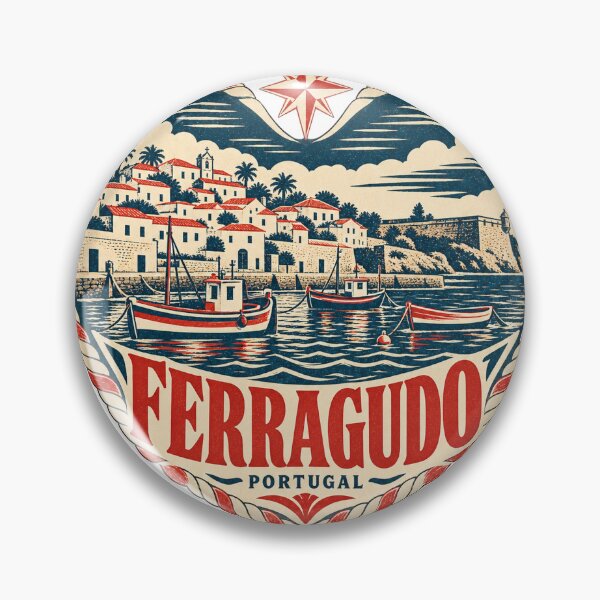 Item preview, Ferragudo Portugal Travel Souvenir Nautical Woodcut Heart designed and sold by VisualArtsOasis.