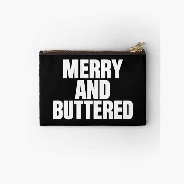 Item preview, Merry and Buttered Bold Condensed Typography Funny Christmas Butter Pun Gift designed and sold by Zizo-DR44.