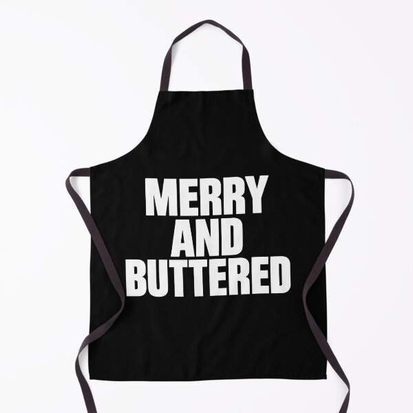 Item preview, Merry and Buttered Bold Condensed Typography Funny Christmas Butter Pun Gift designed and sold by Zizo-DR44.