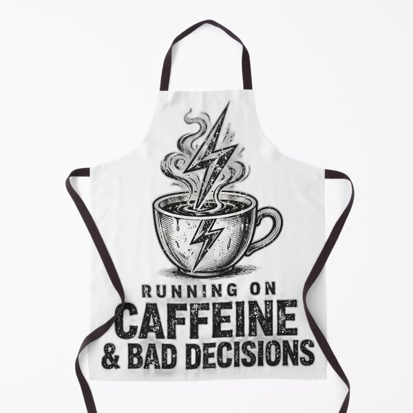 Item preview, Running on Caffeine & Bad Decisions - Funny Quote designed and sold by Visual Dept..
