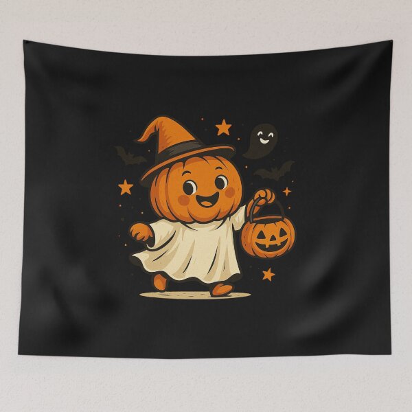 Item preview, Cute Pumpkin Head Ghost Trick Or Treat Halloween designed and sold by New Art.