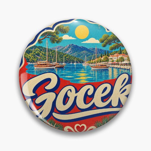 Item preview, Gocek Turkey Travel Souvenir Painted Mediterranean Sign designed and sold by VisualArtsOasis.