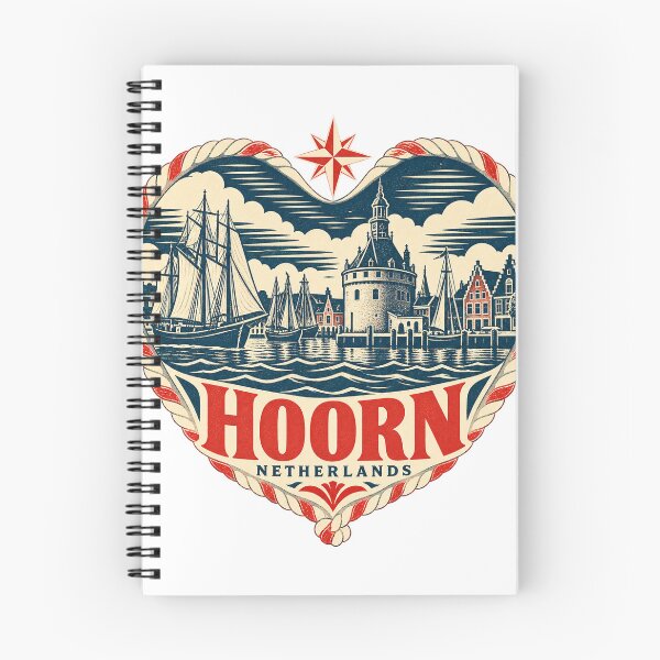 Item preview, Hoorn Netherlands Travel Souvenir Nautical Woodcut Heart designed and sold by VisualArtsOasis.