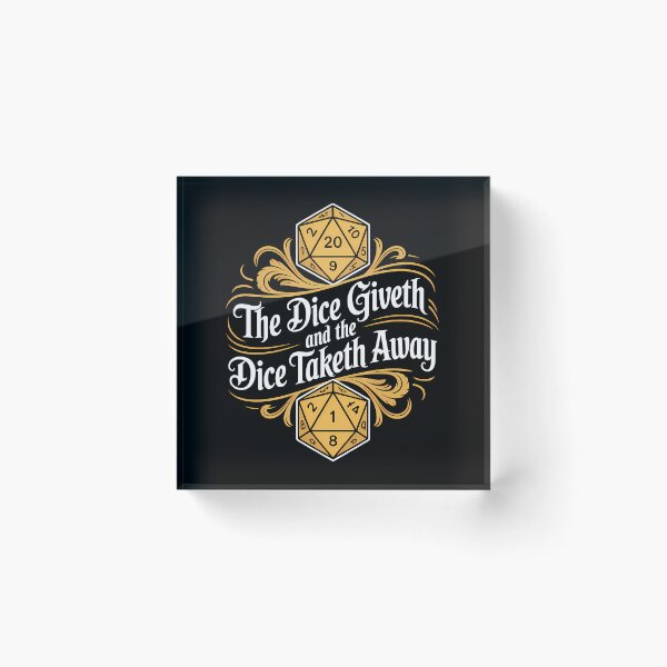 Artikelvorschau, Die Würfel geben und die Würfel nehmen – D20-Tabletop-Rollenspieldesign entworfen und verkauft von LoFizzy.