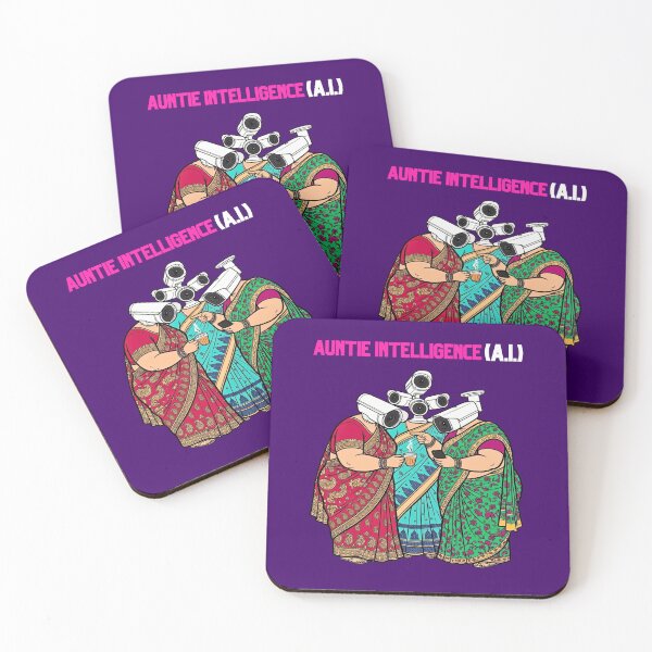 Item preview, Auntie Intelligence AI Indian Desi Surveillance Sarcastic Tech Humor designed and sold by QuirkyGuacamole.