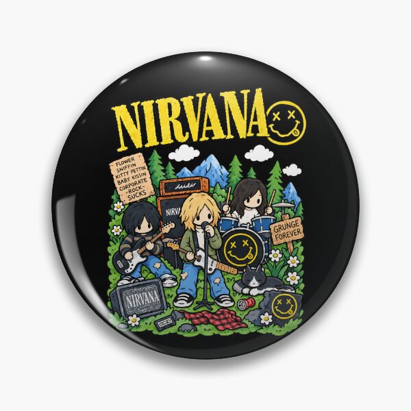 Item preview, Nirvana Cute Chibi Grunge Rock Band designed and sold by turanco.