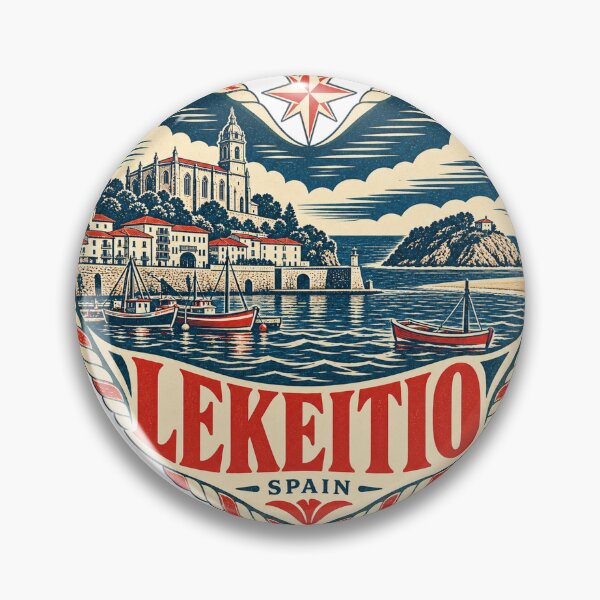 Item preview, Lekeitio Spain Travel Souvenir Nautical Woodcut Heart designed and sold by VisualArtsOasis.