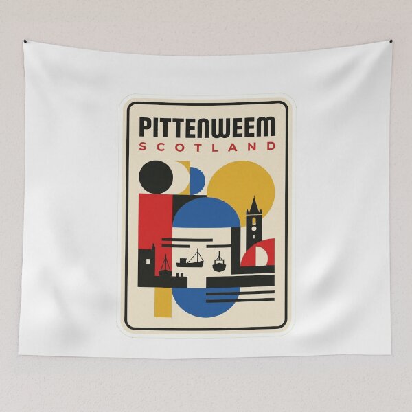 Artikelvorschau, Retro Pittenweem Bauhaus Geometrische Skyline entworfen und verkauft von k3rstman1.