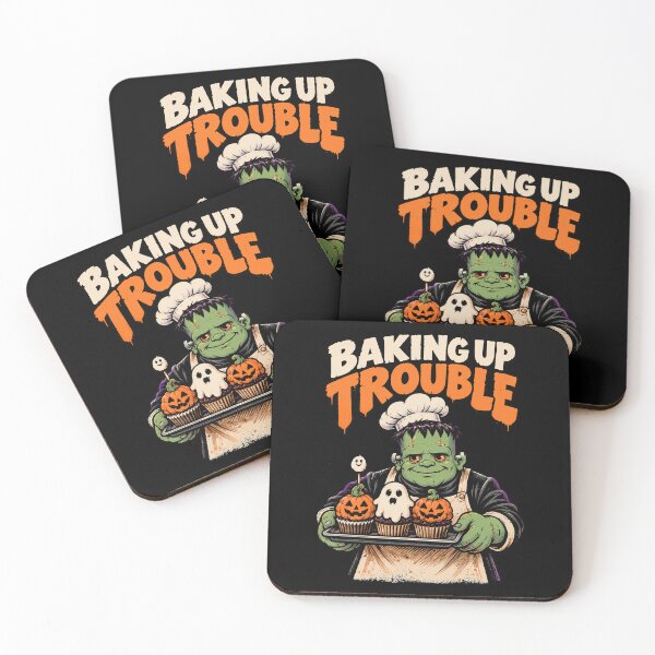 Item preview, Baking Up Trouble Frankenstein Monster Baker Chef designed and sold by markymaarty.
