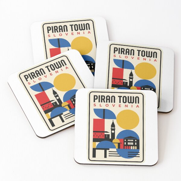 Item preview, Retro Piran Town Bauhaus Geometric Skyline designed and sold by k3rstman1.