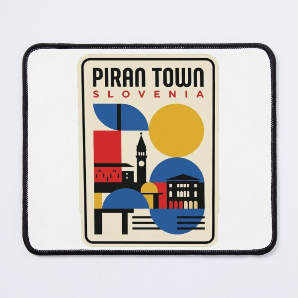 Item preview, Retro Piran Town Bauhaus Geometric Skyline designed and sold by k3rstman1.