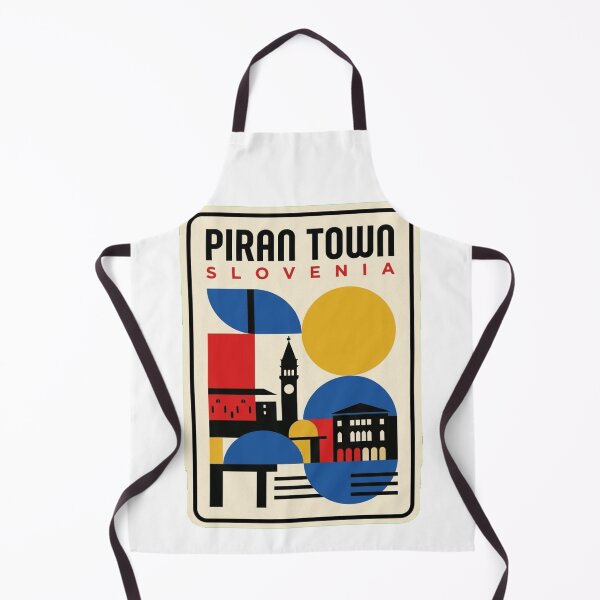 Item preview, Retro Piran Town Bauhaus Geometric Skyline designed and sold by k3rstman1.