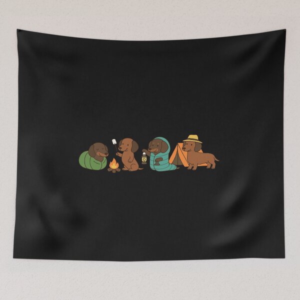 Item preview, Camping Dachshunds Campfire Tent Outdoor Weiner Dogs designed and sold by New Art.