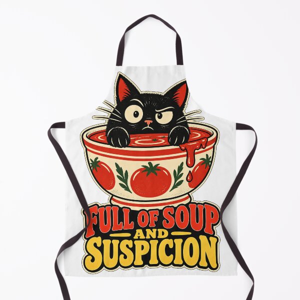 Item preview, Full of Soup and Suspicion - Funny Cat designed and sold by about-that.