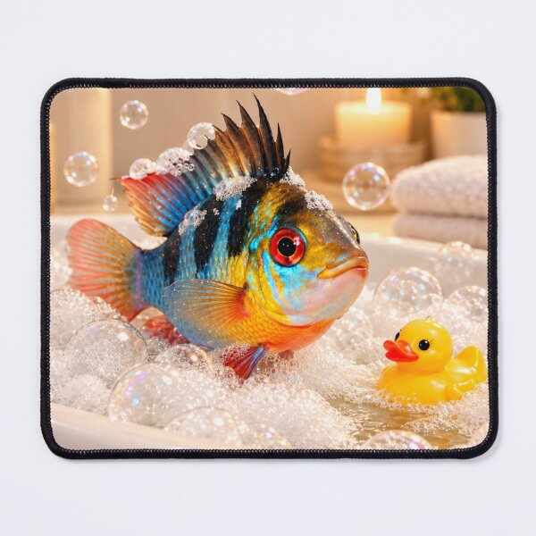 Item preview, German Blue Ram Fish Bathtub Bubble Soak designed and sold by Sillytoe.
