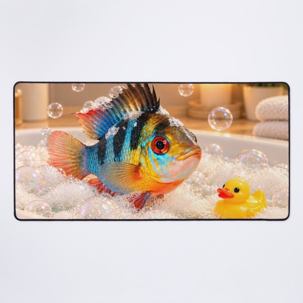 Item preview, German Blue Ram Fish Bathtub Bubble Soak designed and sold by Sillytoe.