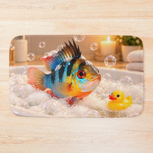 Item preview, German Blue Ram Fish Bathtub Bubble Soak designed and sold by Sillytoe.