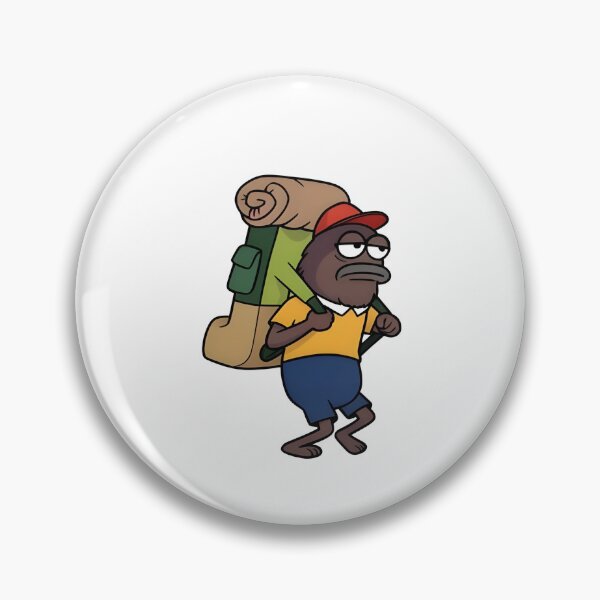 Item preview, Funny Backpacking Fish Character designed and sold by LuloCreative.