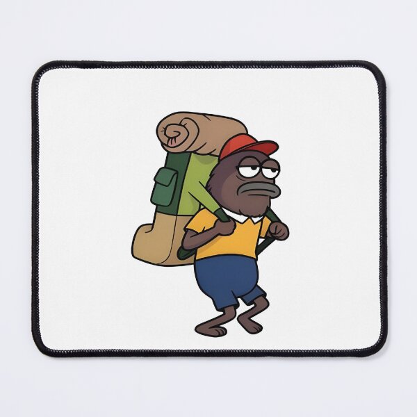 Item preview, Funny Backpacking Fish Character designed and sold by LuloCreative.