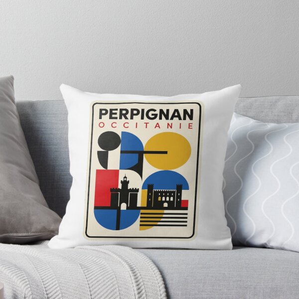Item preview, Retro Perpignan Bauhaus Geometric Skyline designed and sold by k3rstman1.