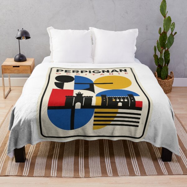 Item preview, Retro Perpignan Bauhaus Geometric Skyline designed and sold by k3rstman1.
