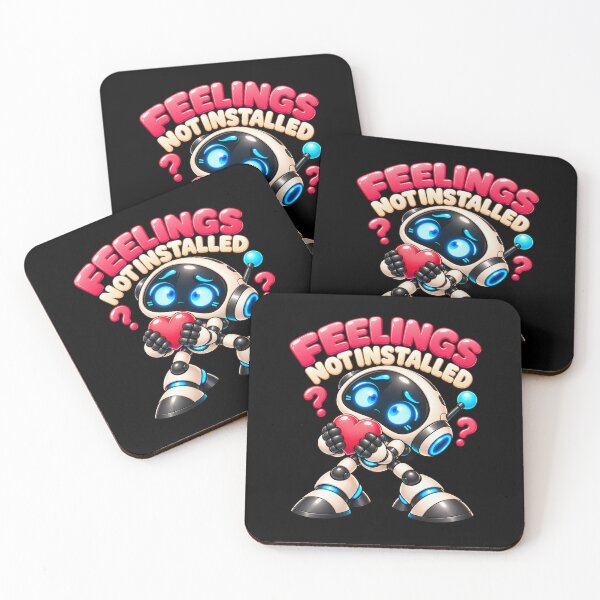 Item preview, Feelings Not Installed – Funny Robot Error Humor designed and sold by HO•Designs.