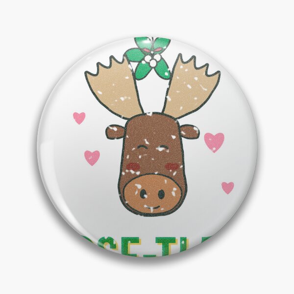 Item preview, Meet Me Under The Moose-tletoe Cute Moose Christmas Pun designed and sold by somebasic.