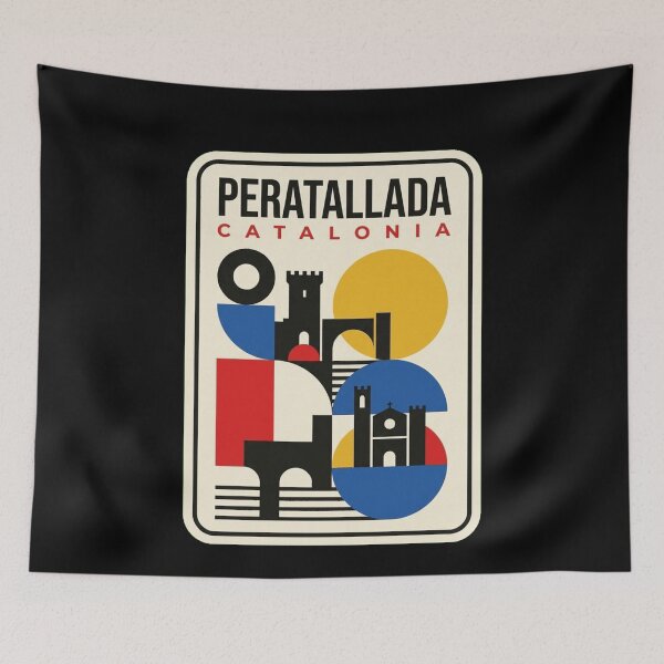 Item preview, Retro Peratallada Bauhaus Geometric Skyline designed and sold by k3rstman1.