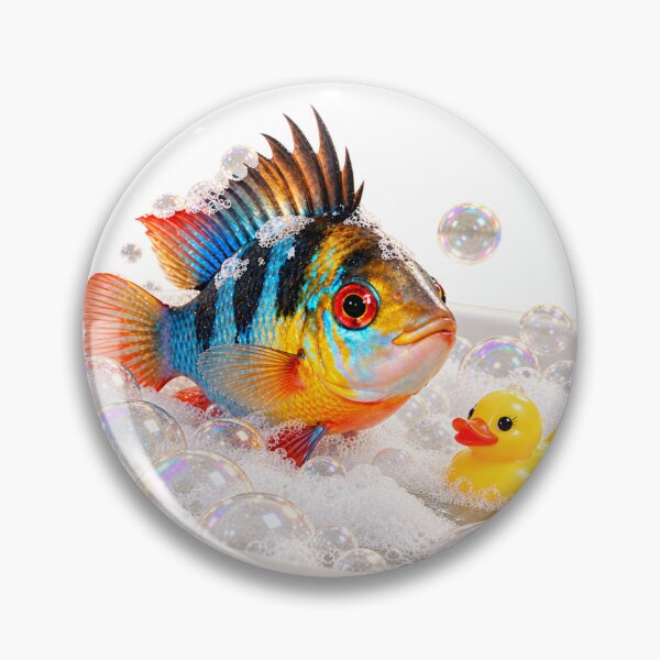 Item preview, German Blue Ram Fish Bathtub Duck Visit designed and sold by Sillytoe.