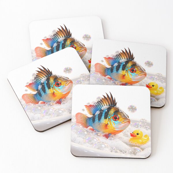 Item preview, German Blue Ram Fish Bathtub Duck Visit designed and sold by Sillytoe.