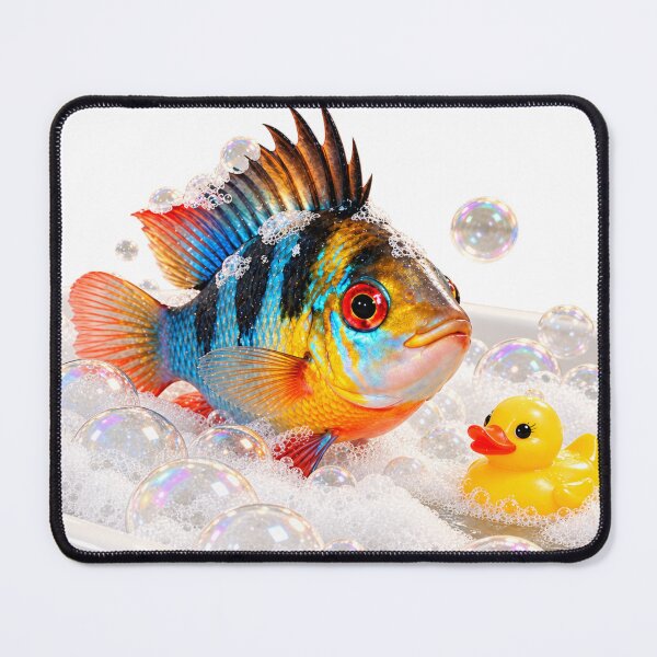 Item preview, German Blue Ram Fish Bathtub Duck Visit designed and sold by Sillytoe.