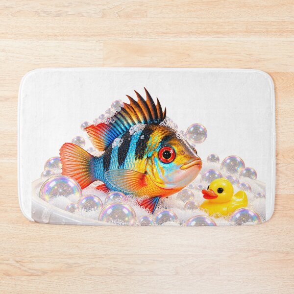 Item preview, German Blue Ram Fish Bathtub Duck Visit designed and sold by Sillytoe.