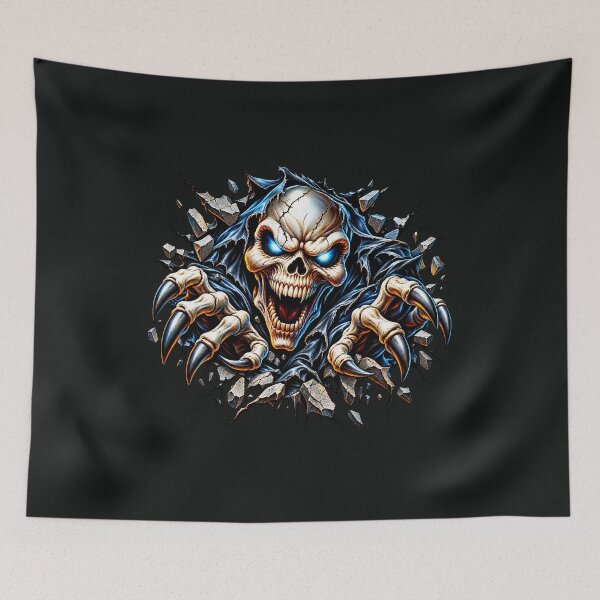 Item preview, Breaking Through – Fierce Skull Halloween Design designed and sold by AnointedInk.