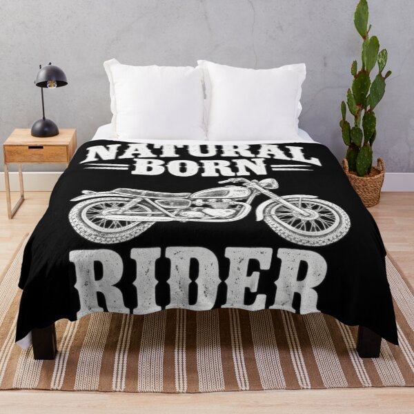 Item preview, Natural Born Rider Vintage Motorcycle Biker Tee designed and sold by Yellowriversss.