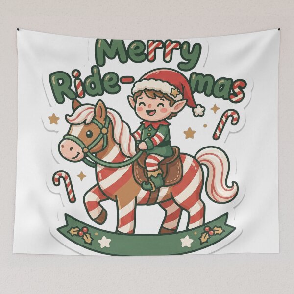 Item preview, Equestrian Christmas Merry Ride-mas Gift designed and sold by Soft Merch.