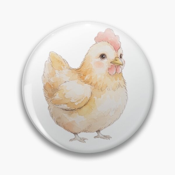 Item preview, Cute Hen Chicken Farmhouse Animal Watercolour Illustration designed and sold by made by Golightly x.