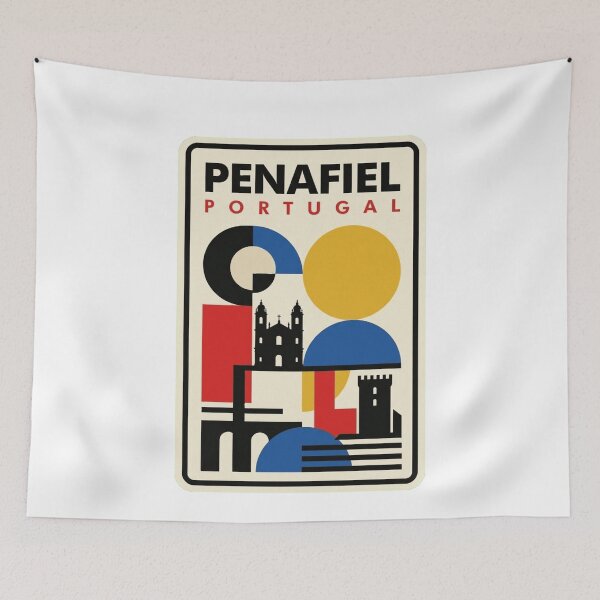 Item preview, Retro Penafiel Bauhaus Geometric Skyline designed and sold by k3rstman1.