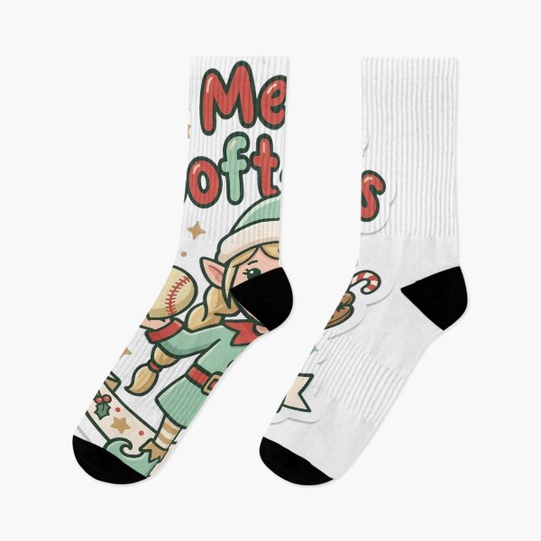 Item preview, Softball Christmas Merry Soft-mas Gift designed and sold by Soft Merch.