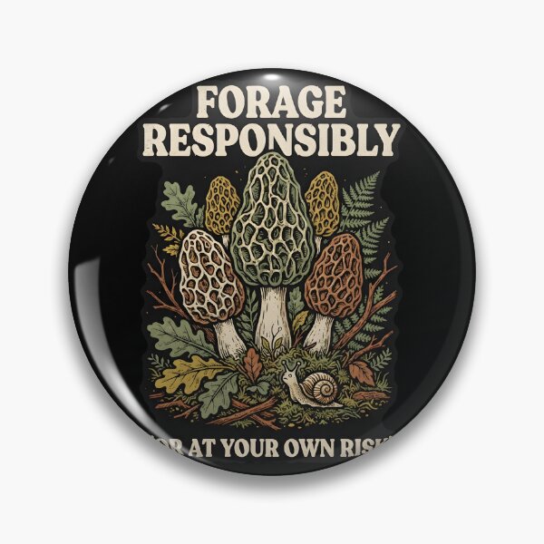 Item preview, Forage Responsibly Morel Mushroom Vintage Outdoor Aesthetic Graphic designed and sold by DuckOddity.
