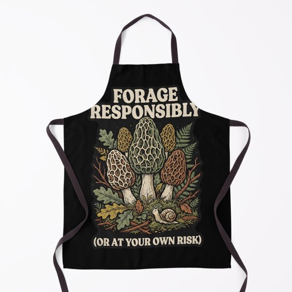 Item preview, Forage Responsibly Morel Mushroom Vintage Outdoor Aesthetic Graphic designed and sold by DuckOddity.