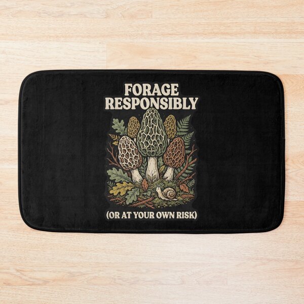 Item preview, Forage Responsibly Morel Mushroom Vintage Outdoor Aesthetic Graphic designed and sold by DuckOddity.