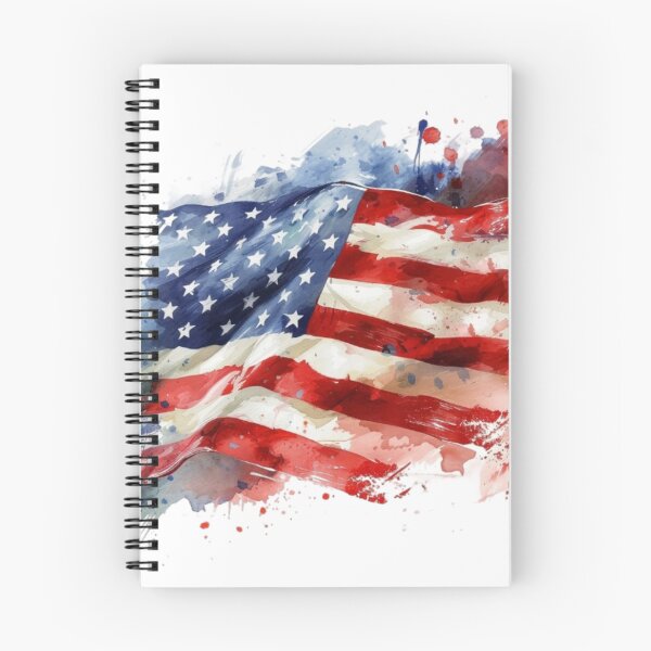 Item preview, Vintage American Flag Watercolor US Patriotic Art designed and sold by KLSRAJ.