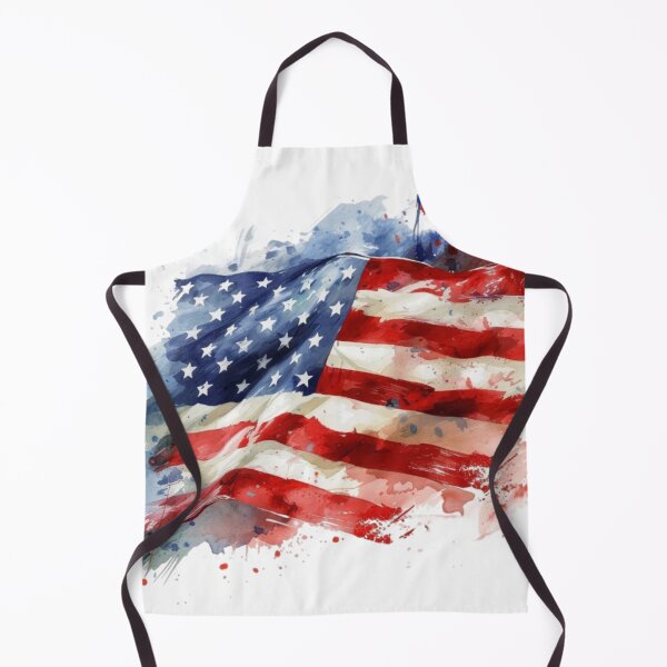 Item preview, Vintage American Flag Watercolor US Patriotic Art designed and sold by KLSRAJ.