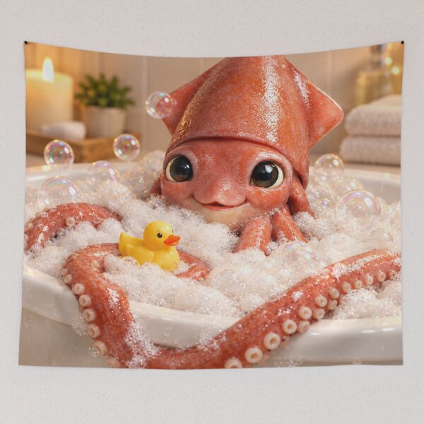 Item preview, Giant Squid Bathtub Bubble Soak designed and sold by Sillytoe.